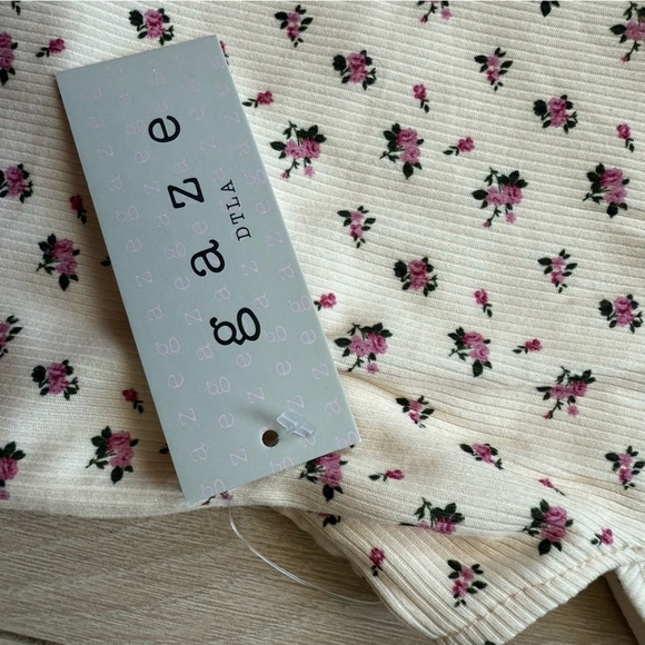 NWT Gaze Square Neck Floral Blouse in Ivory Women’s Size XL - Picture 8 of 8